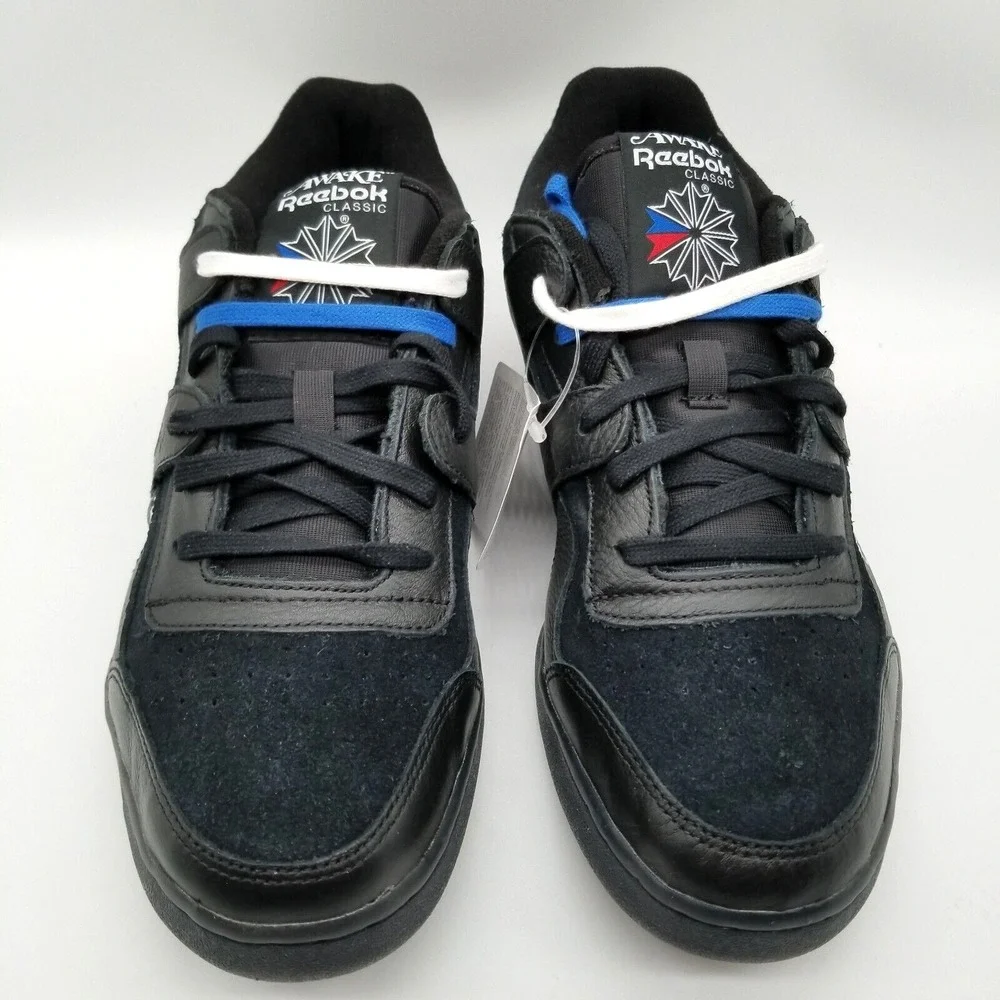 Reebok Mens Workout Plus EG6741 Black Awake Lace Up Low Top Sneaker Shoes  9 - Picture 2 of 7